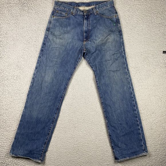Polo Ralph Lauren Jeans Mens 33x32 (34x33) Blue Cotton Denim Hayden RL Straight - Picture 1 of 16